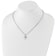 Rhodium Over Sterling Silver White Ice 0.02 cttw Diamond Dolphin Necklace
