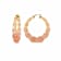 14K Yellow Gold Over Sterling Silver Bamboo Acrylic Hoops in Autumn Leaves