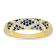 Blue And White Cubic Zirconia 14k Yellow Gold Over Sterling Silver Ring 0.79ctw