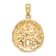 14k Yellow Gold Textured Sand Dollar Pendant