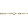 CZ Halo Open Heart Paperclip Link Bracelet In 14K Gold Over Brass