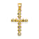 10k Yellow Gold Polished 0.10 ctw Diamond Cross Pendant