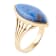 Barse Lapis Lazuli Marquise Statement Ring In Bronze
