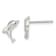 Sterling Silver Polished Dolphin Post Earrings