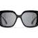 Chanel Black Square Frame with "CC" Heart / Gray Polarized
Lenses Sunglasses