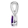 Rhodium Over 10k White Gold 0.5 cttw Pear Amethyst and Accent Diamond Pendant