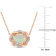 0.75ctw Blue Ethiopian Opal And 0.10ctw Diamond 10k Rose Gold Necklace