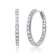 CZ Huggie Earrings In Sterling Silver