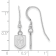 Rhodium Over Sterling Silver NHL Vegas Golden Knights LogoArt Dangle Earrings
