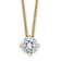 14K Yellow Gold 3/4 ct. 6.0mm Round G H I True Light Moissanite
Solitaire Pendant with Chain