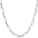 Elongated Paperclip LInk ChaIn Necklace In Sterling Silver 20"