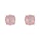 6mm Square Cushion Rose Quartz Rhodium Over Sterling Silver Stud Earrings
