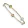 14K Yellow Gold Blue Topaz and Peridot Slip-on Bangle