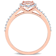 Morganite and Diamond 10K Rose Gold Ring 0.99ctw