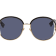 Christian Dior Gold Tone and Black Frame / Blue Mirror Sunglasses