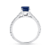 Sapphire and Diamond 14k White Gold Engagement Ring 1.36ctw