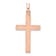 14k Rose Gold Brushed and Polished Cross Pendant