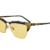Gucci Black and Gold Tone Frame / Yellow Light Brown Lens Sunglasses