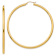 14k Yellow Gold Polished 2 9/16" Tube Hoop Earrings