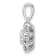 Rhodium Over 14K White Gold Lab Grown Diamond Halo Pendant 0.50ctw