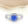 14K White Gold Round Tanzanite and Diamond Ring, 1.54ctw