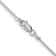 Rhodium Over Sterling Silver 1mm Round Snake Chain