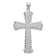 Rhodium Over 14k White Gold Diamond-Cut Cross Pendant