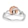 14K Two-tone White and Rose Gold Diamond Fashion Band
