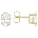 Lab-Grown Diamond Oval Stud Earrings In 14K Gold 3.00ctw