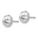Rhodium Over 14k White Gold Polished and Diamond-Cut 8mm Half Ball Stud Earrings
