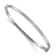 Rhodium Over 14k White Gold 3mm Polished Textured Hinged Bangle