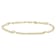 Italian Grumetta Collection Curb Station Bracelet In Solid 14K Yellow
Gold 4.2mm