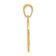 14k Yellow Gold Textured Police Officer Badge Pendant