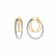 14K Yellow Gold Over Sterling Silver Acrylic Multi-Hoop Earrings in Blackberry