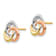 14K Tri-color 3 Circle Post Earrings