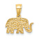 14k Yellow Gold Polished Elephant Pendant