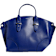 Alexander McQueen Small Leather Legend Tote Bag with Bonus Pouch in Blue