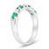 0.75ctw Emerald and Diamond Band Ring in 14k White Gold