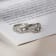 White Cubic Zirconia Platinum Over Sterling Silver Hoops 0.16ctw