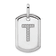 Rhodium Over 14k White Gold Diamond Initial T Dog Tag Charm