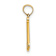 14k Yellow Gold Script Letter N Initial Pendant