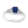 0.68ctw Sapphire and Diamond Ring in 14k White Gold