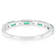 Emerald Color CZ And White CZ Band Ring In Sterling Silver