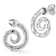 Sterling Statements Rhodium Over Sterling Silver Cubic Zirconia Spiral
Snake Studs