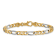 14K Yellow and White Gold 5.8mm Hand-Polished Fancy Link Bracelet