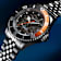 Duxot Atlantica Skeleton Diver Black Dial W/Orange Accent White
Stainless Steel Band Automatic Watch