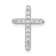 Rhodium Over 14K White Gold Diamond Cross Pendant