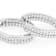 Pave CZ Hoop Earrings In Sterling Silver