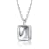 Square Pendant Necklace In Sterling Silver