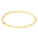 Italian Ricami Confetti Station Bracelet In Solid 14K Yellow Gold 7.5 Inch